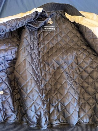 Chaqueta Bomber Real Madrid Oficial Blanca Talla L