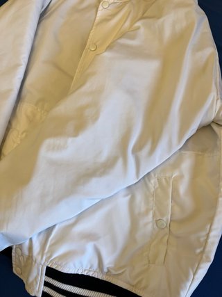 Chaqueta Bomber Real Madrid Oficial Blanca Talla L