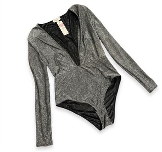 Body Etam Plateado Brillante Talla M