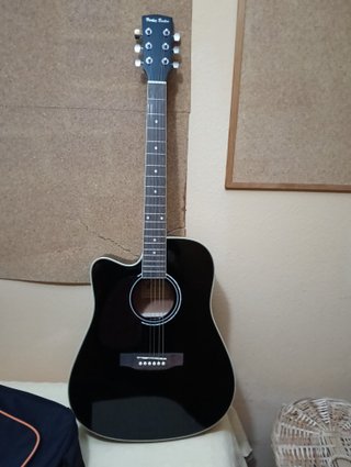 Guitarra Acústica Harley Benton Negra