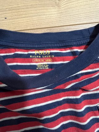 Camiseta Ralph Lauren rayas rojo azul talla S