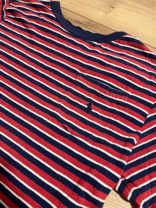 Camiseta Ralph Lauren rayas rojo azul talla S