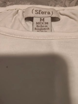 Camiseta Blanca Sfera Talla M