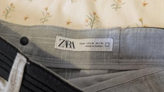 Pantalón de vestir cuadros Zara
