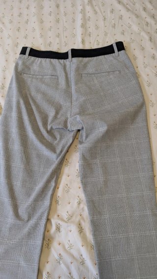 Pantalón de vestir cuadros Zara