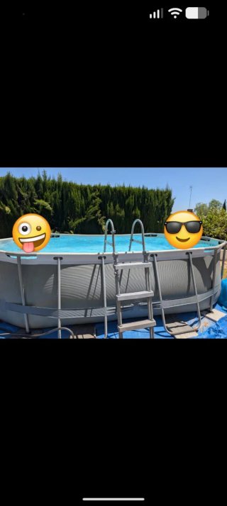 Piscina desmontable gris