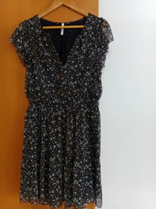 Vestido Pepe Jeans Negro Estampado Floral
