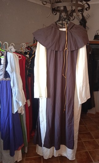 Disfraz Monje Medieval Cisterciense Talla L