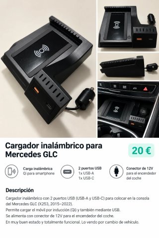 Cargador inalámbrico para Mercedes GLC