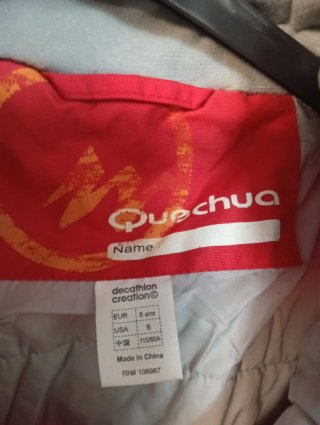 Mono de nieve Quechua talla 6