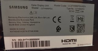 Samsung 27 Curva LC27H580FDUXEN