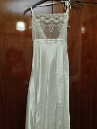Camisón artesanal encaje blanco
