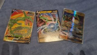 Lote de 3 cartas Pokémon Rayquaza