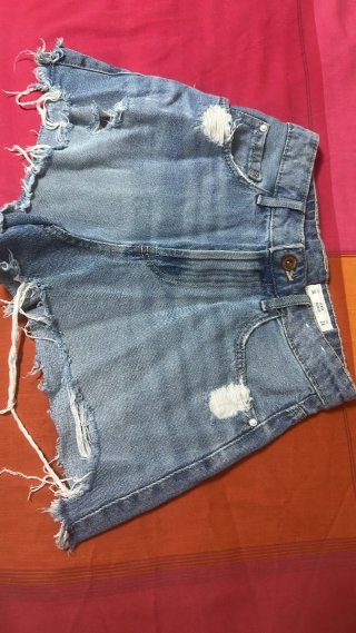 Shorts Vaqueros Zara Azul Talla XS