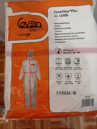 Buzo Protección Química CoverStar CS400 XL