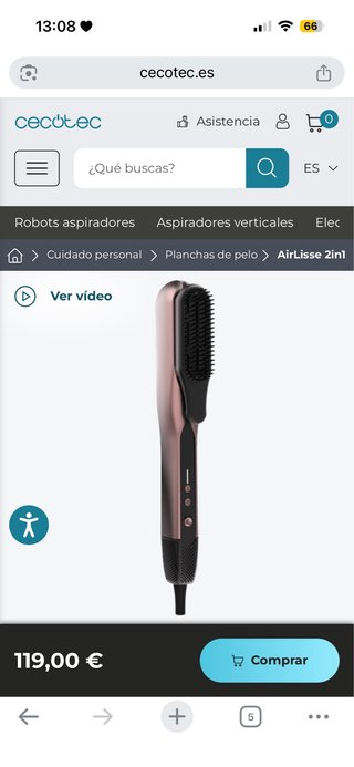 Plancha secador Cecotec AirLisse 2in1 (negociable)
