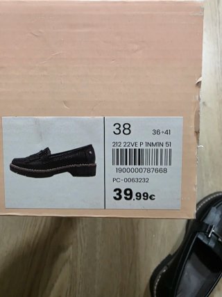 Zapatos de vestir negros talla 38