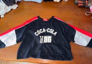 Sudadera Coca-Cola Mujer Negra y Roja