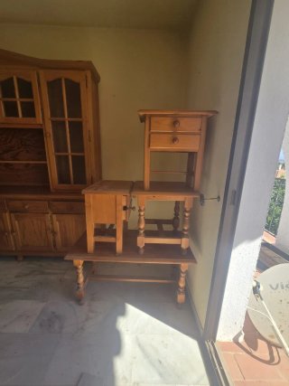 Conjunto Muebles Madera Rústica