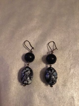 Pendientes de Obsidiana vintage y otros de regalo.