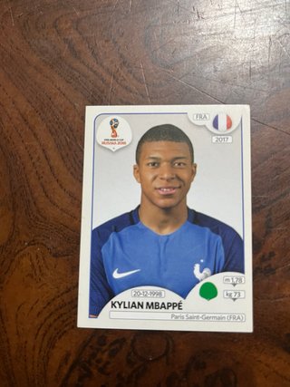 Cromo futbol Kylian Mbappé Mundial Rusia 2018