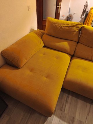 Sofá Chaiselongue 3 Metros Amarillo