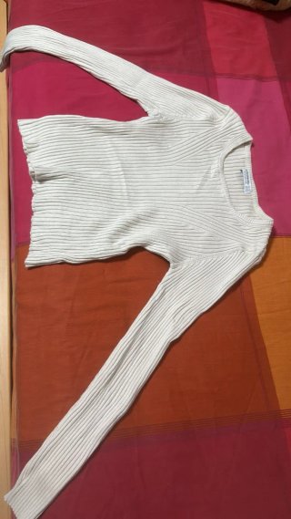 Camiseta manga larga beige Pull&Bear