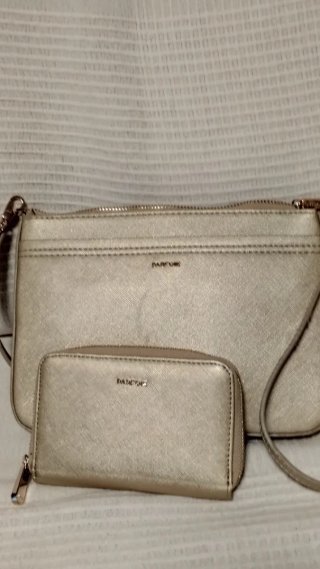 Bolso y monedero Parfois dorado