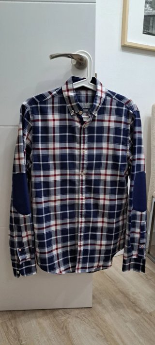 Camisa de cuadros con coderas