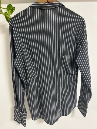 Camisa Rayas Hombre Naravanicie Negra