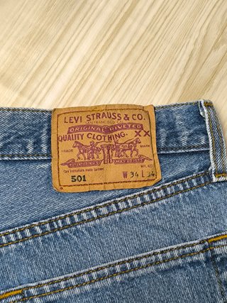 Levi's 501 Vaqueros W34 L34 Azul Claro Vintage Y2K