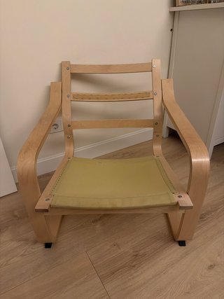 Struttura Poltrona Poäng Ikea con schienale basso