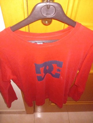 Camiseta Niño DC Shoes Roja Manga Larga
