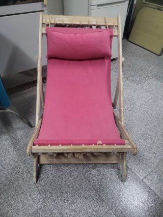 2x Hamaca Plegable Rosa y Madera
