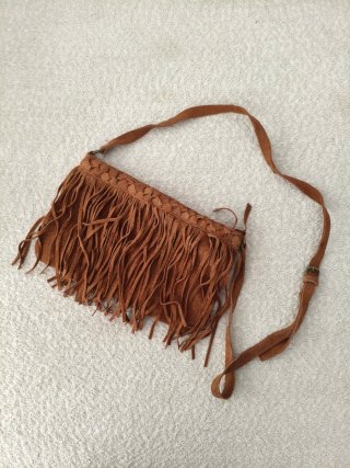 Bolso vintage serraje flecos