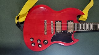 Harley Benton DC-580 CH Guitarra Eléctrica Roja