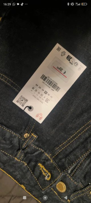 Pantalón vaquero ancho Zara azul