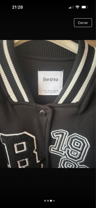 Chaqueta Bershka Negra Talla S