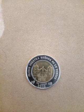 Moneda 1 Balboa Panamá Iglesia 2019