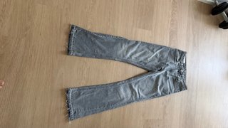 Pantalón Zara Flared Gris Talla 34