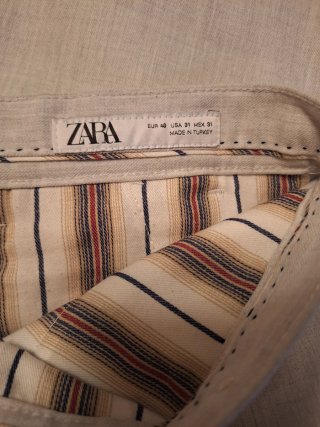 Pantalón Zara Gris Talla M