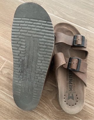 Sandalias Mephisto Cuero Hombre Marrón