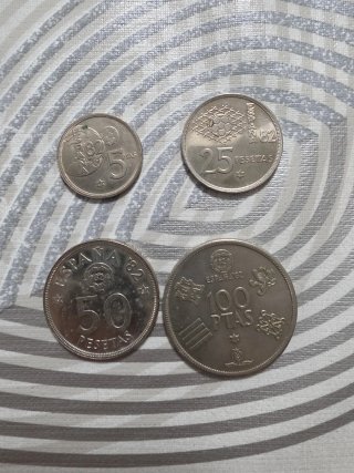 Lote 4 Monedas España Mundial 82