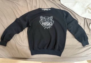 Sudadera Kenzo Negra con Logo Tigre