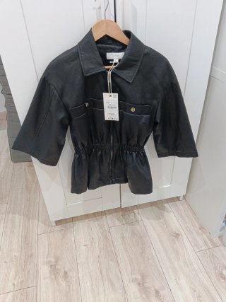 Chaqueta polipiel efecto piel XS