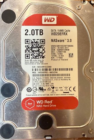 Disco Duro WD Red 2TB NAS WD20EFRX