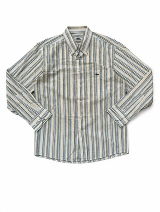 Lacoste Camisa vintage old money rayas