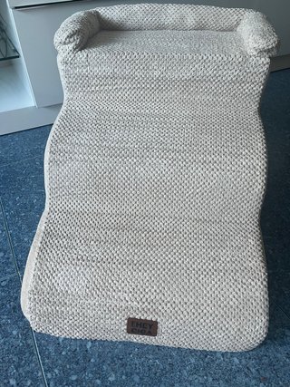 Escalera para perros beige