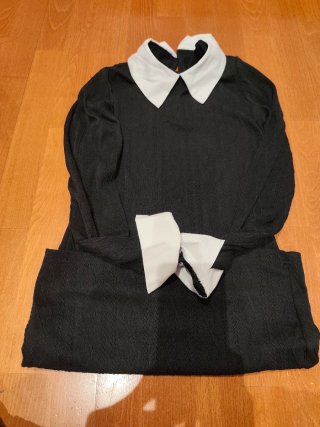 Vestido Miércoles Addams Negro Talla M