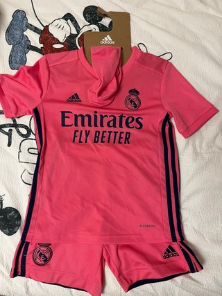 Equipación Real Madrid Infantil 20/21 Rosa